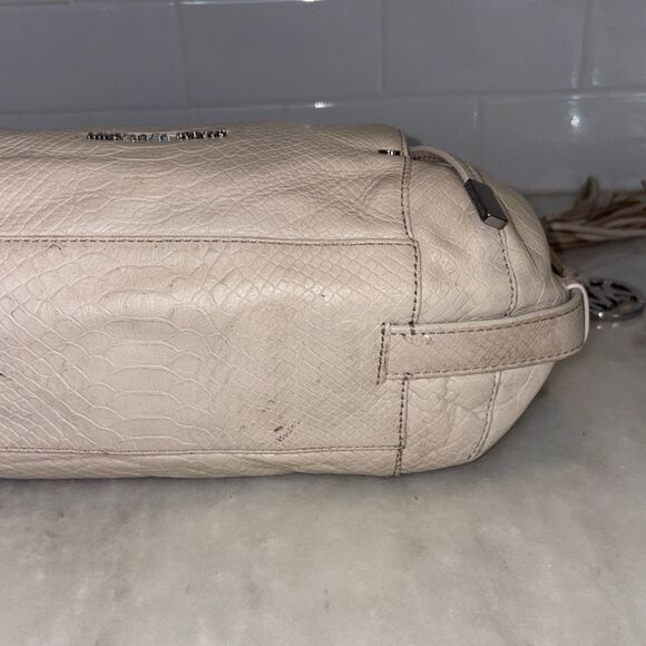 Michael Kors Bag Purse Handbag Leather Snakeskin Embossed Crossbody Shoulder Bag - Picture 8 of 14